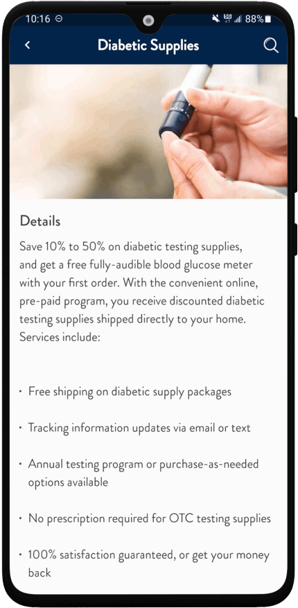 Diabetic Supplies screenshot Diabetic Supplies screenshot