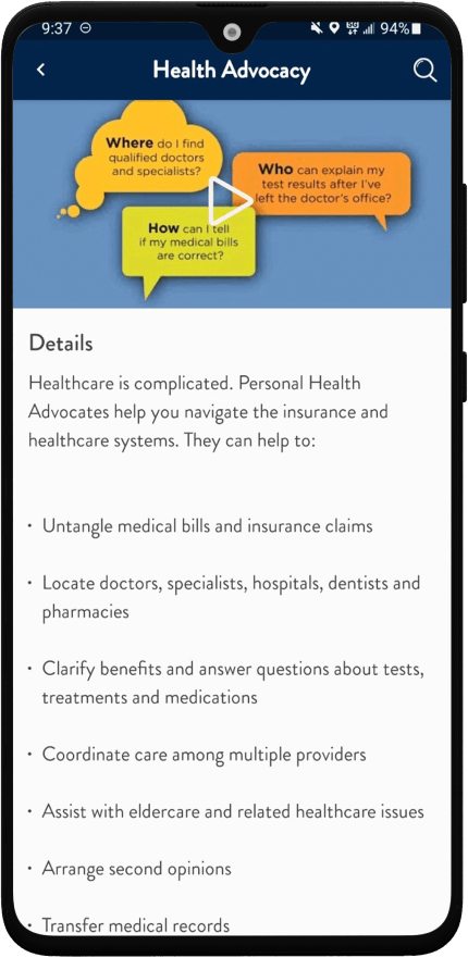 Health Advocacy screenshot