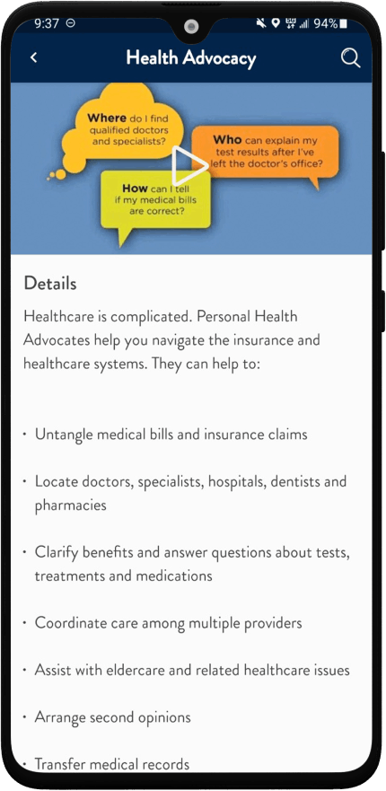 Health Advocacy screenshot Health Advocacy screenshot