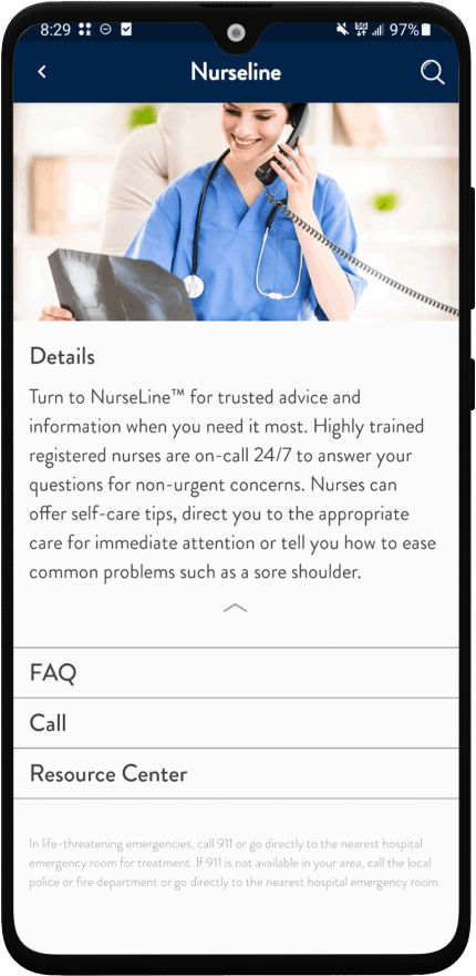 Nurseline screenshot Nurseline screenshot